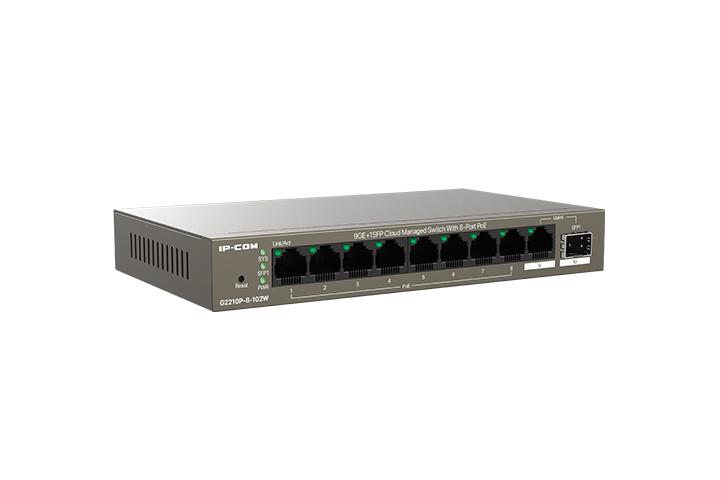 IP-COM G2210P-8-102W 9GE+1SFP Cloud Managed Switch With 8